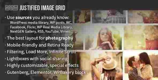 Justified Image Grid Premium WordPress Gallery