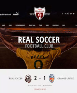 Real Soccer Sport Clubs Responsive WP Theme
