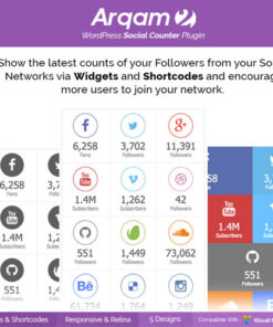 Social Counter Plugin for WordPress Arqam