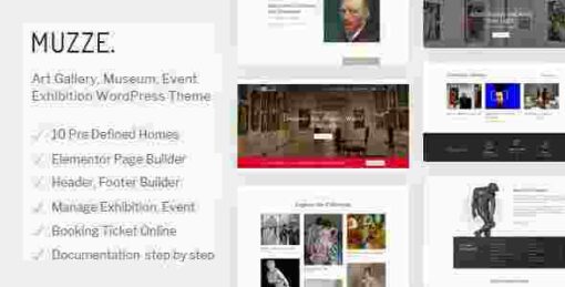 Muzze Theme GPL Museum Art Gallery Exhibition Websites