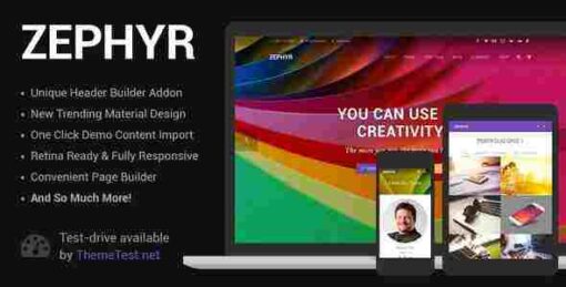 Zephyr Theme GPL – Material Design Theme Latest Version