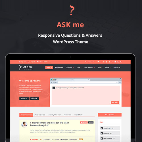Ask Me – Responsive Questions & Answers WordPress 2 Ask Me – Responsive Questions & Answers WordPress