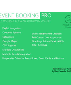 Event Booking Pro – WP Plugin [paypal or offline]