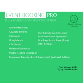 Event Booking Pro – WP Plugin [paypal or offline]