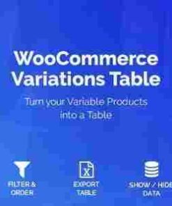 WooCommerce Variations Table GPL