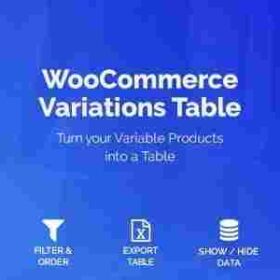 WooCommerce Variations Table GPL