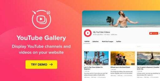 YouTube Plugin – WordPress Gallery for YouTube