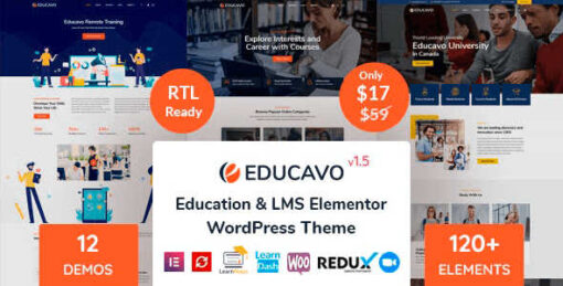 Educavo Theme GPL Multipurpose Online Courses & Education