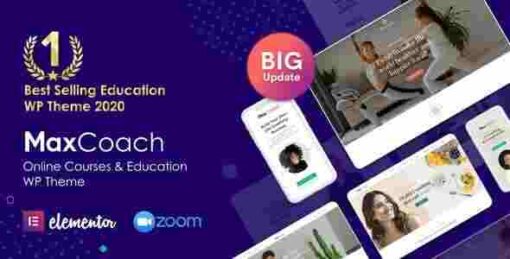 MaxCoach Online Courses & Education Elementor WP GPL Theme