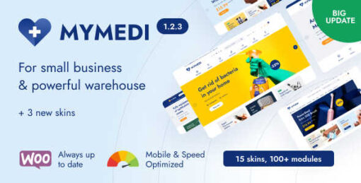MyMedi Theme GPL Responsive WooCommerce WordPress Medical Website
