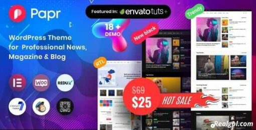 Papr Theme GPL News Magazine WordPress Theme