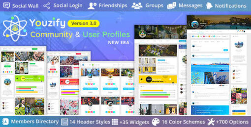 Youzify (formerly Youzer) GPL Buddypress Community & WP User Profile Plugin