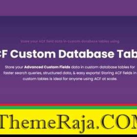 ACF Custom Database Tables GPL Plugin