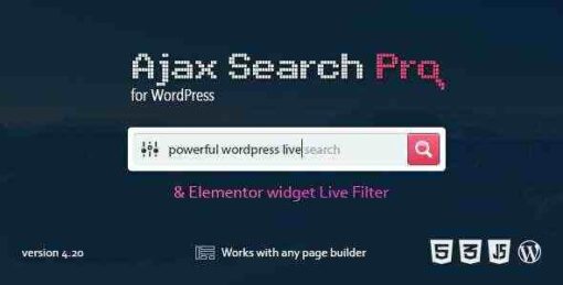 Ajax Search Pro GPL Plugin – Live WordPress Search & Filter Plugin