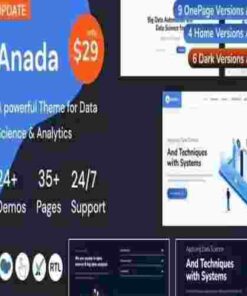 Anada GPL Theme – Data Science & Analytics SaaS WordPress Theme