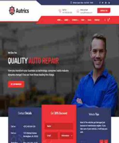 Autrics GPL Theme – Car Services & Auto Mechanic WordPress Theme