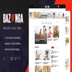 Bazinga GPL Theme – Modern Magazine & Viral Blog WordPress Theme