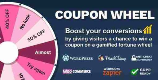 Coupon Wheel For WooCommerce and WordPress GPL Plugin