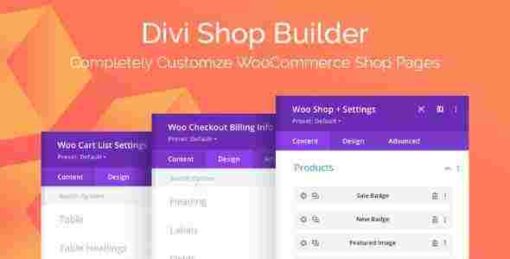 Divi Shop Builder GPL For WooCommerce