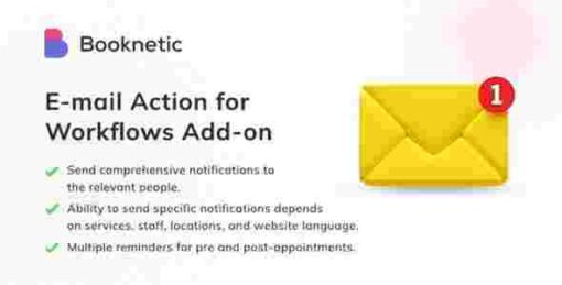 Email action for Booknetic Workflows GPL Plugin