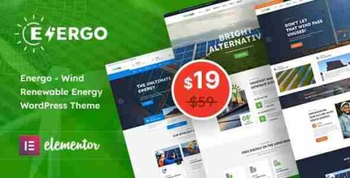 Energo Theme GPL – Wind Renewable Energy WordPress Theme