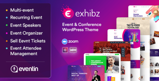 Exhibz Theme GPL Event Conference WordPress Websites + Tutorial