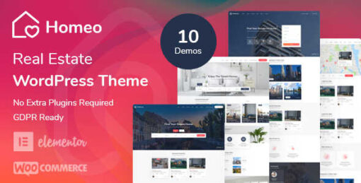 Homeo Theme GPL Real Estate WordPress Websites