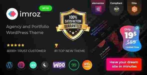 Imroz Theme GPL Agency & Portfolio WordPress Theme