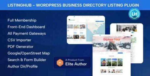 ListingHub GPL – WordPress Business Directory Listing Plugin