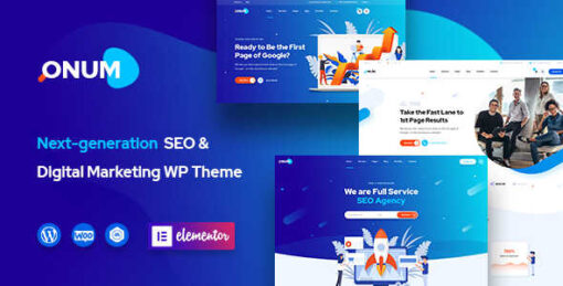 Onum GPL Theme SEO & Marketing Elementor WP Theme