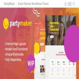 PartyMaker Theme GPL – Event Planner & Wedding Agency WordPress Theme