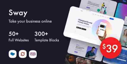 Sway Theme GPL – Multi-Purpose WordPress Theme with Page Builder