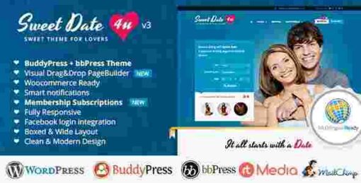 Sweet Date Theme GPL More than a WordPress Dating Websites