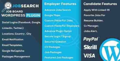 WP JobSearch GPL Plugin – WP Job Board WordPress Plugin
