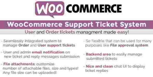 WooCommerce Support Ticket System Provide Store Support GPL Plugin