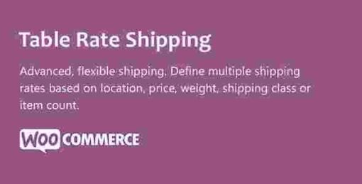 WooCommerce Table Rate Shipping GPL Plugin