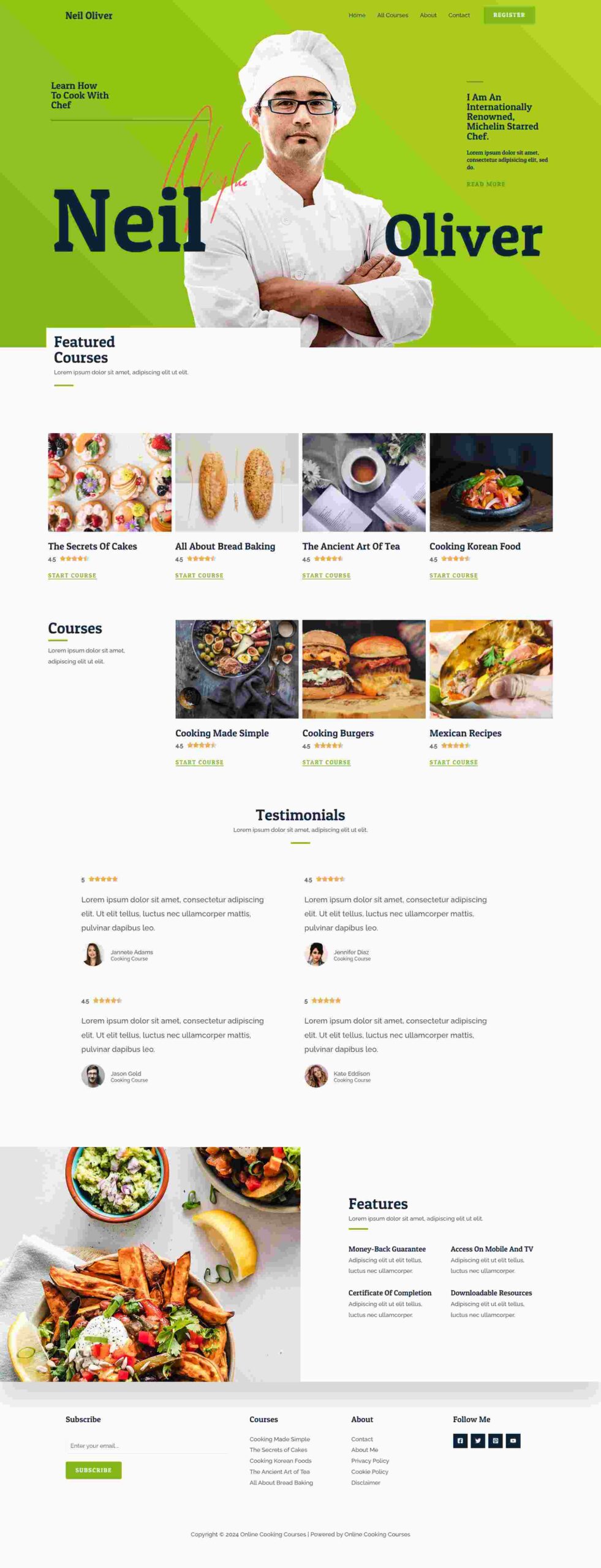 course selling website template 3