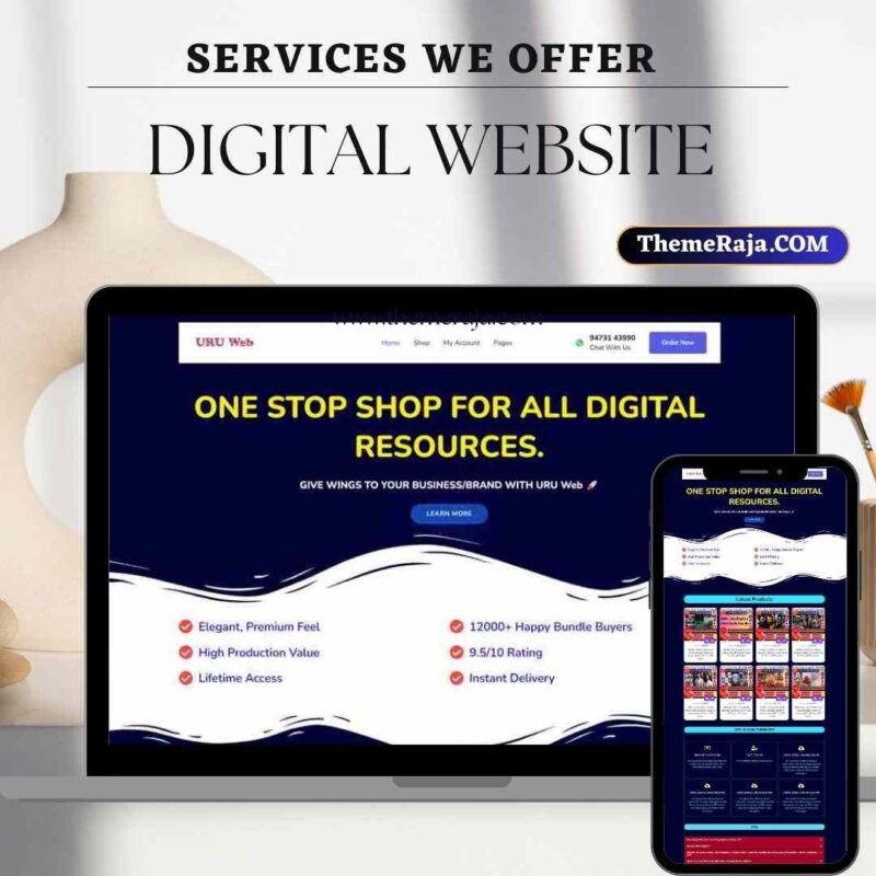 Digital Product Selling Website Readymade 1 Digital Products Website Ready to Sell Digital Product Selling Website Design Price