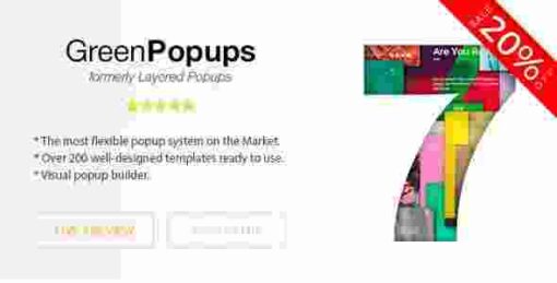 Green Popups (Layered Popups) GPL – Popup Plugin for WP