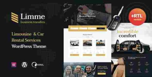 Limme Theme GPL – Limousine Transfers & Car Dealer WordPress Theme + RTL