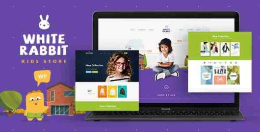 White Rabbit Theme GPL – Kids Toys & Children Clothing Store