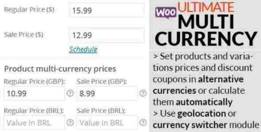 WooCommerce Ultimate Multi Currency Suite GPL Plugin