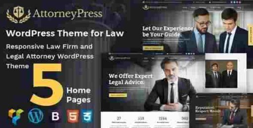 Attorney Press Theme GPL Lawyer WordPress Theme