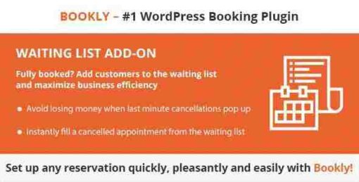 Bookly Waiting List Addon GPL Plugin