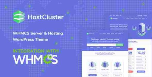 HostCluster Theme GPL WHMCS Server & Hosting WP Theme