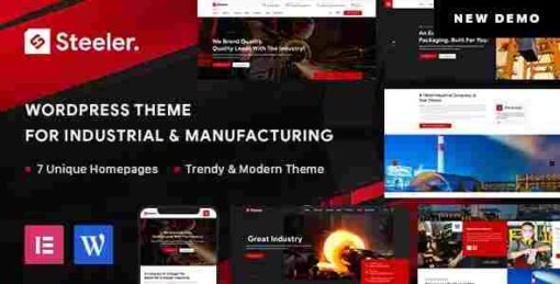 Steeler Theme GPL Industrial & Manufacturing WordPress Theme