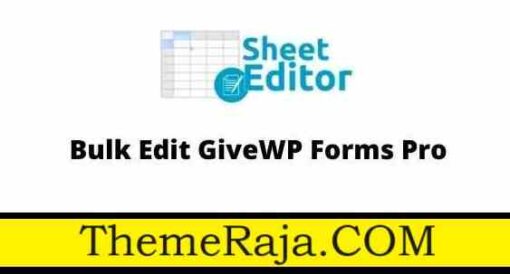WP Sheet Editor Bulk Edit GiveWP Forms Pro GPL Plugin