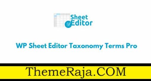 WP Sheet Editor Taxonomy Terms Pro GPL Plugin
