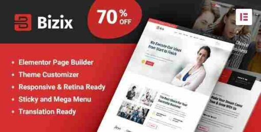 Bizix Theme GPL Corporate & Business WordPress Website