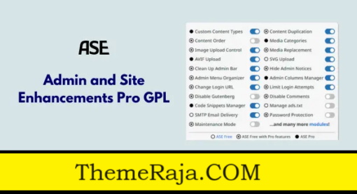 Admin and Site Enhancements Pro GPL